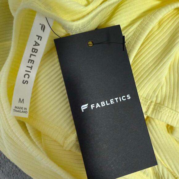 Fabletics Daily Rib Square Neck Tank, Yellow, M - Picture 4 of 5